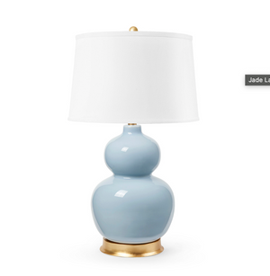 PERIWINKLE  BLUE DOUBLE GOURD LAMP