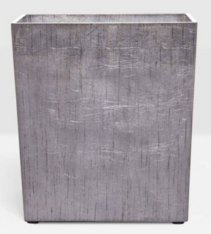 SMOKED SILVER LEAF WASTEPAPER BASKET