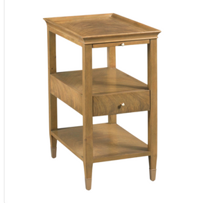 3 TIER SIDE TABLE WITH DRAWERS AND HIDDEN DRINKS STAND