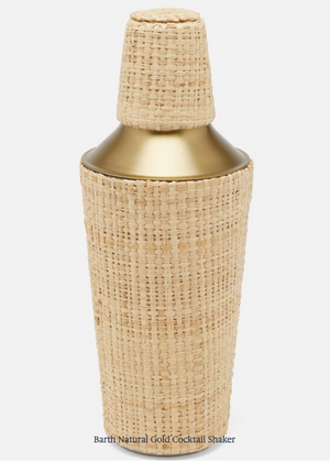 RAFFIA /GOLD COCKTAIL SHAKER