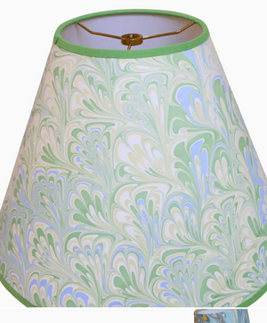 HAND MARBLED 16" LAMPSHADE