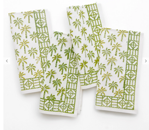 SET OF 4 PALM TREE NAPKINS