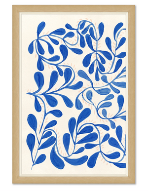 BLUE AND WHITE LEAVES PAINTING 11