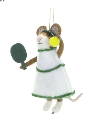 TENNIS MOUSE ORNAMENT