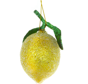 BEADED LEMON ORNAMENT