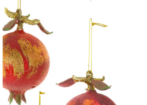 SET OF THREE POMEGRANATE ORNAMENTS