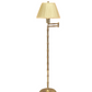 SWING ARM BRASS BAMBOO STANDING LAMP