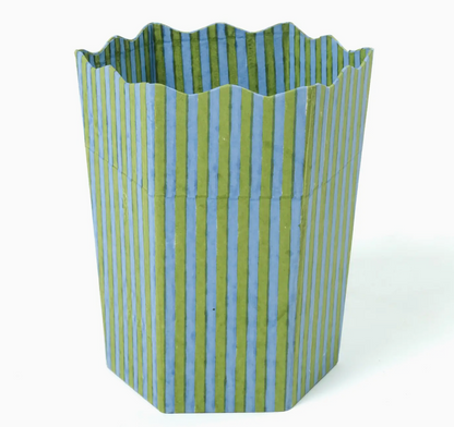 HAND MARBLED COLLAPSABLE BASKET