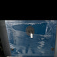PEACOCK BLUE ASIAN STYLE ARMOIRE WITH BRASS FITTINGS
