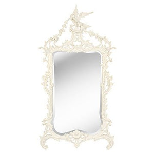 LARGE CHIPPENDALE WHITE PAINTED PHOENIX MIRROR