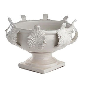 HAND MADE CERAMIC ACANTHUS LEAF CENTERPIECE