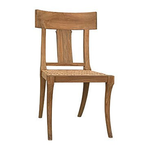 TEAK SIDE CHAIR WITH CANE SEAT