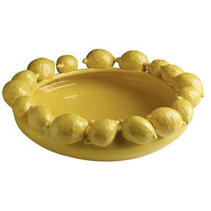 YELLOW CERAMIC LEMON BOWL