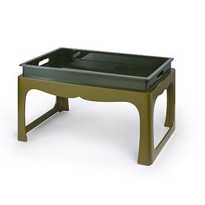 BREAKFAST TRAY TABLE IN DARK OLIVE AND LIGHT OLIVE