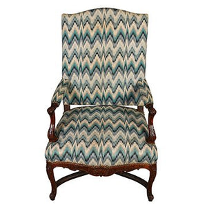 REGENCE WALNUT BERGERE IN BLUE FLAME STITCH WOVEN FABRIC