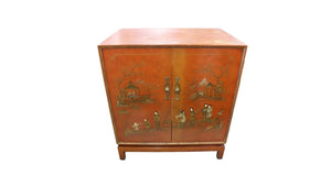 EAST ASIAN STYLE RED ENTERTAINMENT CONSOLE