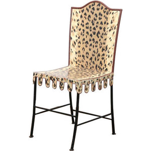 VINTAGE BRIGER DESIGNS CUSTOM LEOPARD PAINTED CHAIR
