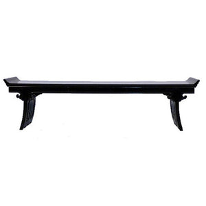 VINTAGE CHINESE BLACK SCROLL COCKTAIL TABLE