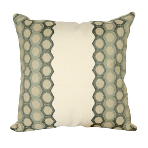 WHITE LINEN PILLOW WITH EMBROIDERY