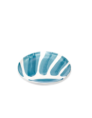 TURQUOISE BRUSHSTROKE DINNER PLATE