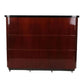 ART DECO STYLE MAHOGANY 3 PIECE CABINET WITH MIRROR AND FLOATING BAR