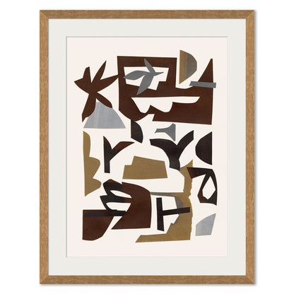 NEUTRAL FRAMED ABSTRACT