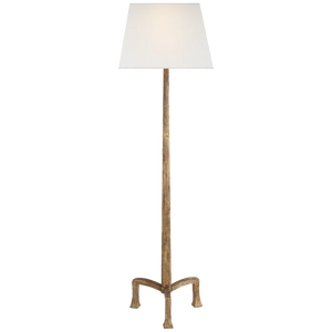 BRASS THREE LEGGED FLOOR LAMP