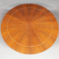 BRASS INLAID FRUITWOOD EXTENSION DINING TABLE