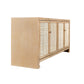 CERUSED OAK SIDEBOARD WITH CANVAS DOORS