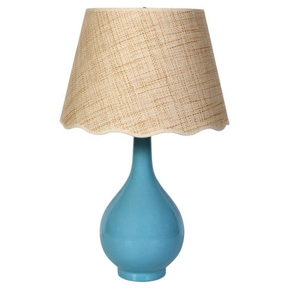 SINGLE SKY BLUE PORCELAIN GOURD LAMP