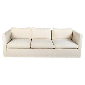 CONTEMPORARY CREAM BIAS STRIPE SOFA