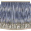 SILK IKAT SHIRRED LAMP SHADE - Navy & Sand