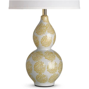 FLORAL CERAMIC TABLE LAMP IN MULTIPLE COLORS