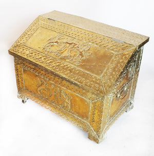 GILT COPPER CLAD COAL BIN