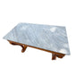 NEOCLASSICAL GRAY MARBLE TOPPED LARGE CONSOLE TABLE