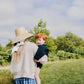 Amaryllis Sun Hat - White Wide & Short Grosgrain Ribbon