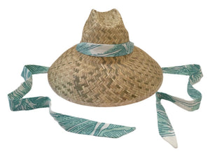 Bougainvillea Sun Hat - Meg Braff Designs "Beverly Hills" Fabric Ribbon - Turquoise