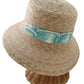 Clematis Bucket Hat - Meg Braff Designs "Beverly Hills" Fabric Ribbon - Turquoise