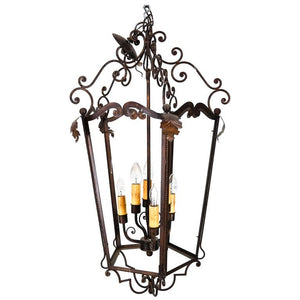 RUSTIC EUROPEAN STYLE LARGE HANGING LANTERN