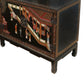 LARGE ASIAN HAND PAINTED CREDENZA WITH CARVED CHINOISERIE MOTIF