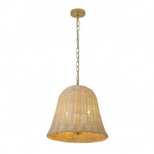 NATURAL WOVEN BASKET CHANDELIER