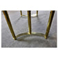 MASTERCRAFT WALNUT DINING TABLE WITH BRASS BAMBOO LEGS