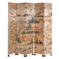 CHINOISERIE TWELVE PANEL BEIGE SCENIC FLOOR SCREEN