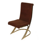 MILO BAUGHMAN STYLE SET OF FOUR SCULPTURAL BRASS DINING CHAIRS