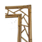 MODERN ORGANIC RATTAN AND BAMBOO WALL MIRROR