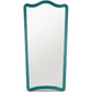 SHAPED AND RIBBED MIRROR, IN WHITE OR TEAL