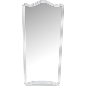 SHAPED AND RIBBED MIRROR, IN WHITE OR TEAL