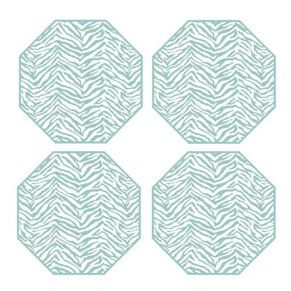 SET OF 4 ZEBRA COASTERS