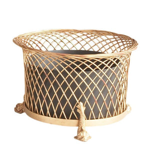 GOLD WIREWORK PLANTER WITH DOLPHIN DETAIL