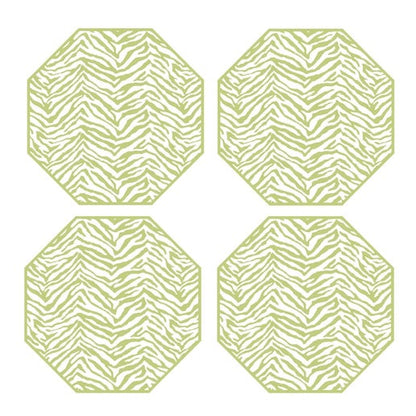 SET OF 4 ZEBRA COASTERS